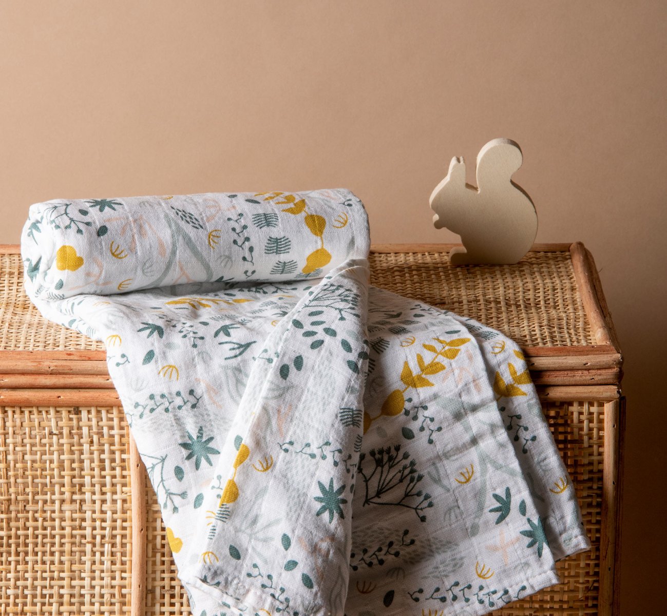 Couverture d'emmaillotage en coton bio - ultra douce et pratique