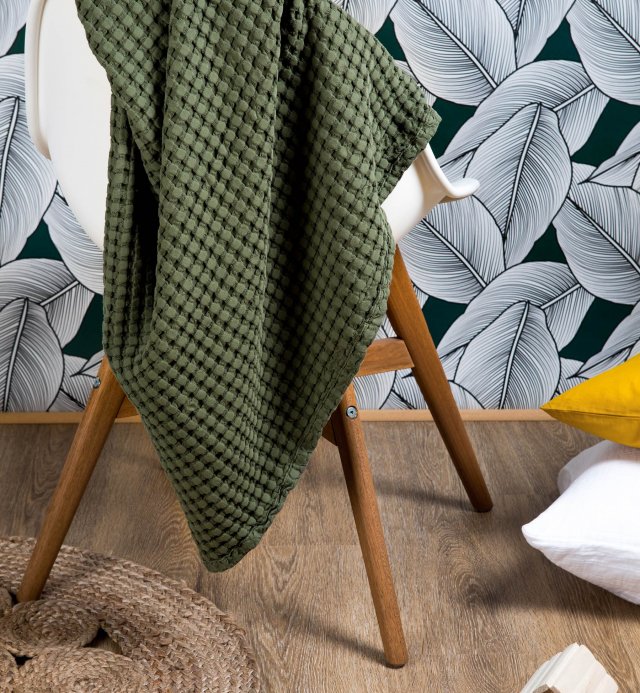 Jeté gaufré en coton bio - Commandez en ligne | Kadolis Canada