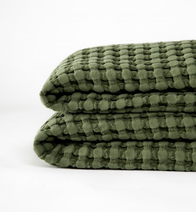 Jeté gaufré en coton bio - Commandez en ligne | Kadolis Canada