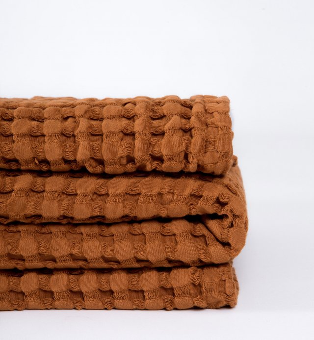 Jeté gaufré en coton bio - Commandez en ligne | Kadolis Canada