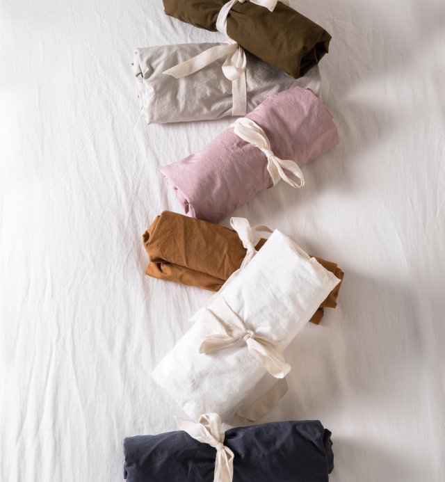 Drap contour bébé en percale de coton bio lavé | Kadolis Canada