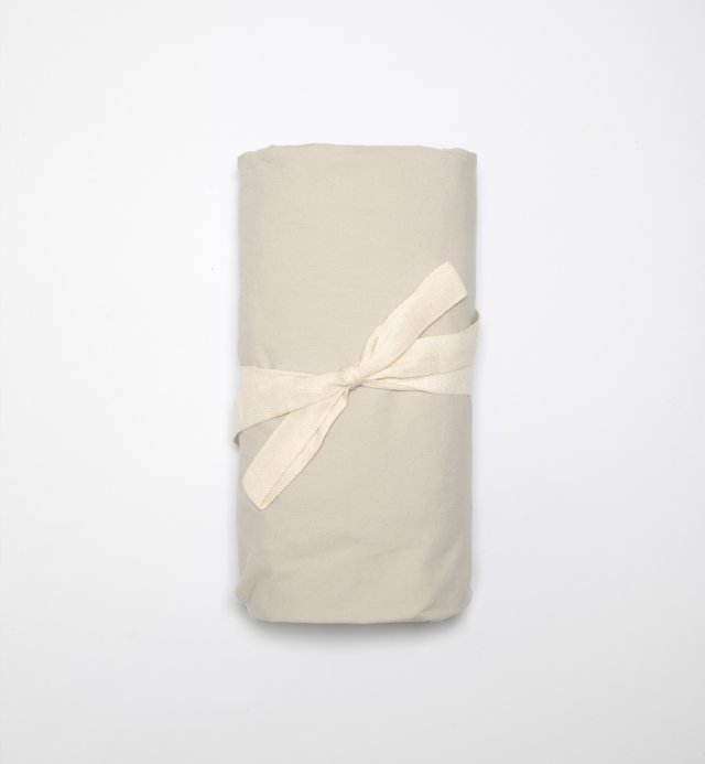 Crib fitted sheet in organic washed cotton percale | Kadolis Canada