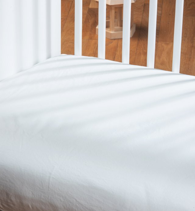 Drap contour bébé en percale de coton bio lavé | Kadolis Canada