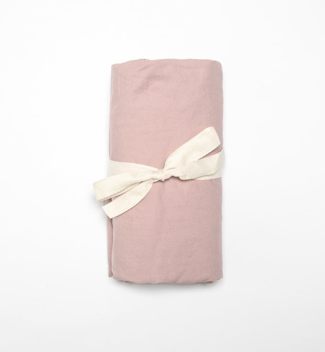 Crib fitted sheet in organic washed cotton percale | Kadolis Canada