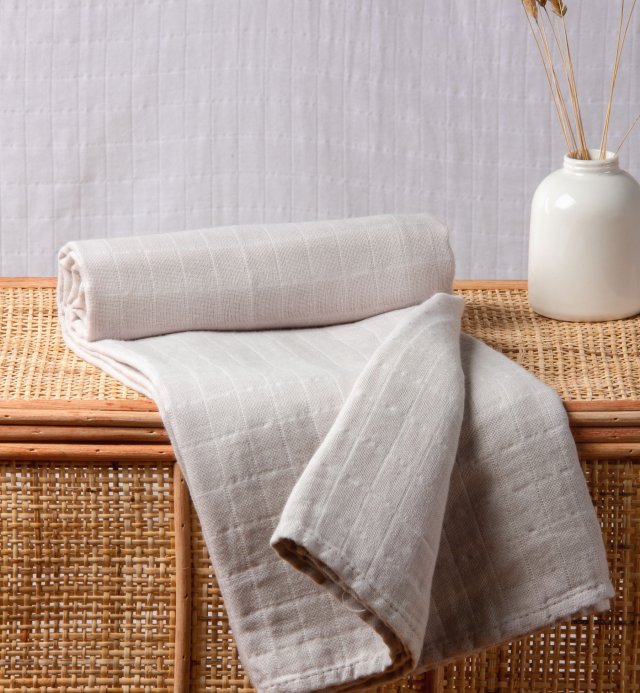 Couverture d'emmaillotage en coton bio - ultra douce et pratique